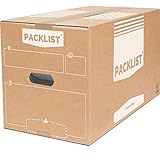 PACKLIST 10 Cajas Carton Mudanza Personalizables 500x300x300mm + APP Inventario - Cajas Mudanza con Asas - Caja Carton Grande Ecológico Certificado FSC - Cajas de Carton Reforzado Fabricadas en España