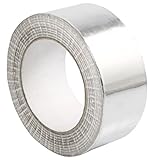 STERR Aluminum Tape 50mm x 50m Aluminum Adhesive Tape - Aluminum Tape - High Temperature Adhesive Aluminum Tape - Adhesive Aluminum Tape