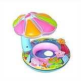 Clispeed Flotador inflable con parasol para niños de 1 a 36 meses, inflable, juguete de piscina, flotador
