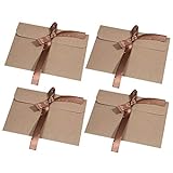 30 штук винтажных конвертов с крафт-лентой MOOKLIN Gift Wedding Party Office Card конверты (размер: 17.2 x 12.5 см) - коричневая лента
