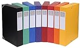 Exacompta 19500H - Pack of 10 Project Folders with Rubber, Assortment: Random Colors