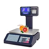 Bonvoisin POS System Supermarket Barcode Label Printing Scale Báscula de caja registradora con pantalla LCD y operación remota de aplicaciones (15 kg)