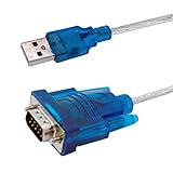 Digital Square- Cable Adaptador USB a Puerto Serie RS232 DB9 9 Pin, 1.5m USB a Puerto COM para Telescopio, Impresora, Decodificador, PLC, Máquina CNC, Windows, Mac OS