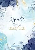 Agenda de l'enseignant 2022-2023 : Cahier de l'enseignant 2022 2023 A4 -bleu- vue de la semaine espagnole, calendrier de l'éducation, cadeaux quotidiens -agenda de l'enseignant et de l'enseignant.