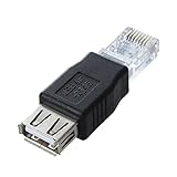 Adaptador USB a Ethernet, adaptador USB a RJ45, 4 unidades USB 2.0 hembra a Lan RJ45 8P8C macho de cristal Ethernet 10Mb/100Mb adaptador de red