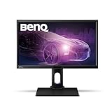 BenQ BL2420PT - Monitor para Diseñadores de 23.8' (2K QHD, 2560x1440, 100% sRGB, Rec. 709, IPS, modo CAD, Low Blue Light , Flicker-free, Altura y Rotación Ajustable), Color Negro
