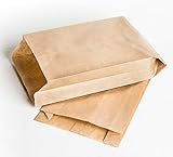 FAYUNET- 100 क्राफ्ट पेपर बैग, गिफ्ट बैग, मिठाइयां, कम्यूनियन वेडिंग, सैंडविच, बैग स्टोर करने के लिए मास्क, गिफ्ट लिफाफे सैंडविच (120 x 210 मिमी (100 पीसी))