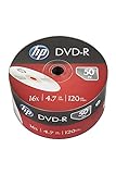 HP- Spool Hp DVD-R - 50 pack 4.7gb 16x, 50 piezas de 120 mins video