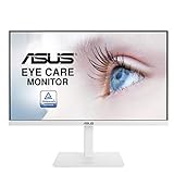 ASUS Eye Care VA27DQSB-W Monitor 27' | 75 Hz, FHD (1920 x 1080), IPS, Sin Marco, Adaptive-Sync, DisplayPort, HDMI, Eye Care, Filtro de luz Azul, Antiparpadeo, Ajustable en Altura, Blanco