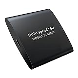 Disco duro externo de 2 TB - Ultrafino 2,5' USB 3.1 metálico SSD portátil para Mac, PC, ordenador portátil, color negro