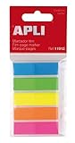 APLI, 11912, Índices adhesivos, film colores flúor, 12 x 44