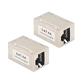 VCE 2 Unidades Empalme LAN RJ45 CAT7 CAT6A Hembra a Hembra para Cable de Ethernet Acoplador LAN RJ45 Blindado