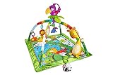 Fisher-Price - Gimnasio Deluxe Animalitos de la Selva, Manta de Juego Bebé (Mattel DFP08), Embalaje estándar