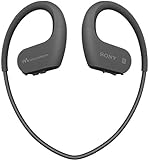 Sony NW-WS623 Walkman - ເຄື່ອງຫຼິ້ນ MP3 ກິລາ (ກັນນໍ້າ ແລະຝຸ່ນດ້ວຍເທັກໂນໂລຍີໄຮ້ສາຍ Bluetooth), ສີດຳ