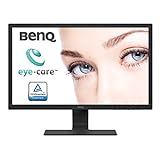 BenQ BL2483 - Monitor Profesional de 24' FullHD (1920x1080, 1ms, 75Hz, HDMI, DVI-D, VGA, VESA, Eye-Care, Flicker-free, Low Blue Light, Sensor Brillo Inteligente, antireflejos) - Color Negro