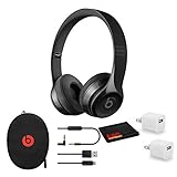 KEEPXYZ Beats by Dr. Dre Beats Solo3 Wireless On-Ear Bluetooth Headphones (Gloss Black/Core) - Kit with USB Adapter Cube