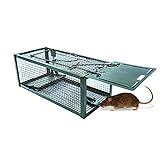 BAOKUA Piège à rats, grand piège à rats vivants pour attraper des souris, campagnols, écureuils, hamsters, etc., rongeurs d'intérieur et d'extérieur (attelle de souris)
