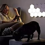Lámpara de sala de estar de dormitorio Junta tacto de la lámpara de luz LED modulares Odd toque la lámpara de nido de abeja Negro Tecnología de noche Quantum lámpara de inducción ( Size : 15piece )