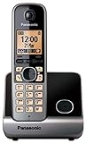 Panasonic KX-TG6751 - Teléfono fijo inalámbrico (Repetidor, teclado y LCD Iluminado, identificador de llamadas 100 números, bloqueo de llamadas, modo ECO, manos libres), color gris