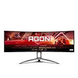 AOC AGON AG493QCX- Monitor de 49' QHD- (3840x1080, VA, 32:9, HDMI x2, Displayport 1x1.4, USB-C, Curved 1800R, 400 cd/m, 1ms, 144Hz), negro