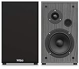 Wiibo - String 15 - Pareja de Altavoces HiFi - Potencia 100W - Altavoz Estantería - Sonido Profundo y con matices - 225 mm x 185 mm x 300 mm - Color: Negro