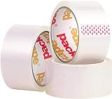 3 Rollos Cinta Embalar Adhesiva 48MMx 66M para Cajas y Paquetes Ideal para Envíos y Mudanzas – Precinto Embalar Extrafuerte y Resistente – Color Transparente