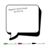 CKB Ltd - Magnetic Comic Speech Bubble Board með merkjum - Tilvalið til að setja glósur og skipuleggjendur á ísskápa - 32 x 32 cm