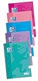 Oxford Cuadernos A4, Tapa Extradura, Pizarra Write&Erase, 80 Hojas, Cuadrícula 4x4, Pack 4+1 , Surtido colores tendencia