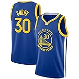 ZeYuKeJi Los Hombres de Jersey-NBA nuevos Guerreros Guerreros # 30 Curry de Malla de Baloncesto Jersey Retro conmemorativo, Camiseta sin Mangas (Color : Blue, Size : M)