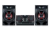 LG XBOOM CK43 - Equipo de Sonido, Potencia 300W, Bluetooth, USB Dual, Entrada AUX, Radio FM, Reproductor CD, Auto DJ, Wireless Party Link, EZ File Search, TV Sound Sync, Color Negro