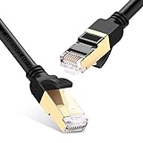 UGREEN Cable de Red Cat 7, Cable Ethernet LAN 10000Mbit/s con Conector RJ45 (10 Gigabit, 600MHz, Cable FFTP) para PS5, Xbox X/S, PC, Compatible con Cat 6, Cat 5e, Cat 5,Cable Redondo(5 Metros)