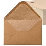 Noa Home Deco Envelopes (100 biċċa) Old Kraft/Windowless - C6-162 x 114 mm, Konfini, I Agħlaq, NHD06