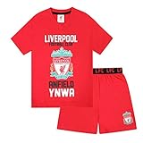 Liverpool FC - Pijama Corto para niño - Producto Oficial - Rojo - 8-9 años
