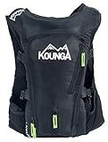 Kounga Auyan Ultra Trail 15l rygsæk, unisex voksen, sort, 15 liter