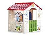 Chicos - Country Cottage Casita Infantil de Exterior, Color Beige con tejado Rojo (La Fábrica de Juguetes 89607)