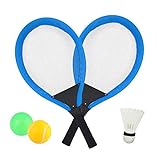 Dreamon Raquetas de Tenis con Bolas bádminton Juguete para Niños y Niñas ,Juego de Deporte Playa al Aire Libre (Azul)