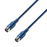 Adam Hall Cables 3 STAR MIDI 0075 BLU - Cable MIDI 0,75 m azul