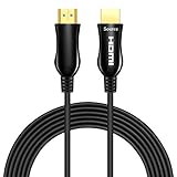 Shuliancable Cable de Fibra óptica HDMI， Cable HDMI 4k@60Hz HDR, YUV 4:4:4 8bit，Ultra HD de Alta Velocidad 18Gbps，Compatible con HDMI 2.0，Ethernet, 3D, ARC, HDCP2.2 (50m)
