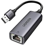 Adaptateur Ethernet UGREEN USB 3.0 Adaptateur réseau Gigabit 1000 Mbps Adaptateur USB vers RJ45 LAN en aluminium Compatible avec Switch Windows Mac OS Linux Mi Box