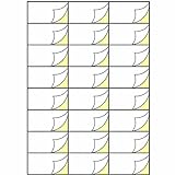 CAELLUMA - Papye fichye pou enprime a4 - Papye adezif pou enprime - Etikèt adezif a4 - Diferan gwosè ak kantite stickers blan pou enprimant (70 x 37 mm, 25 fèy)