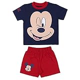 Cerdá - Pijama Verano de Mickey Mouse de Color Azul - Licencia Oficial Disney