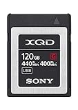 Sony QDG120F - Tarjeta de memoria flash XQD de 120 GB (128 GB preformato) y 5 x TOUGH XQD - Serie G de alta velocidad (lectura de 440 MB/s y escritura de 400 MB/s)