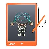 ERUW Tableta Escritura LCD Colores 10 Pulgadas Pizarra Digital para eWriters Infantil Tableta Grafica Dibujo Oficina Cuaderno de Notas Pantalla, Niños Regalos para el Hogar Tableta Escritura -Orange