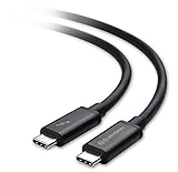 Cable Matters Thunderbolt 3 USB C Cable Certificado de 20 Gbps (Cable USB C a USB C) en Negro 2m Que admiten Carga de 100W