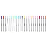Amazon Basics - Bolígrafo de trazo fino, colores surtidos, 0,4 mm, paquete de 24