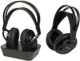 Panasonic RP-WF830WE-K Auriculares Dobles Inalámbricos Diadema (Adecuado para Personas Mayores, Hi-Fi Sonido, Base Recargable, Aislante de Ruido, Sin Bluetooth, Conexión Jack 3.5), Negro