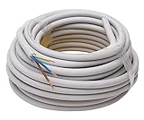 Kopp 150810841 - Cable NYM-J con Recubrimiento (3 Cables de 1,5 mm², 10 m), Color Gris