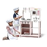 ATAA Toys Cocina de Madera para niños con Accesorios - Rosa - Cocinita de Juguete para niños y niñas