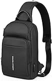 MS Anti-theft Shoulder Bag Crossbody Chest Bag Crossbody Backpack e sa keneleng metsi Lightweight Casual Daypack bakeng sa 9,7 inch iPad