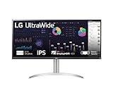 LG 34WQ650-W - Monitor Ultrapanoramico 21:9 LG UltraWide (Panel IPS:2560x1080, 400cd/m², 1000:1, sRGB 99%); diag. 86,6cm; entr.: HDMIx1, DPx1, USB-Cx1; Ajust. En Altura e inclinación